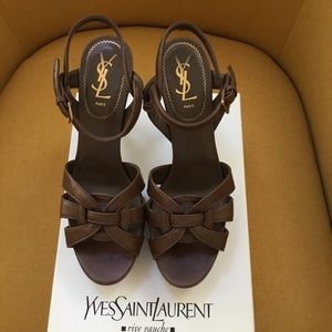 Yves Saint Laurent Tribute Platform Sandals